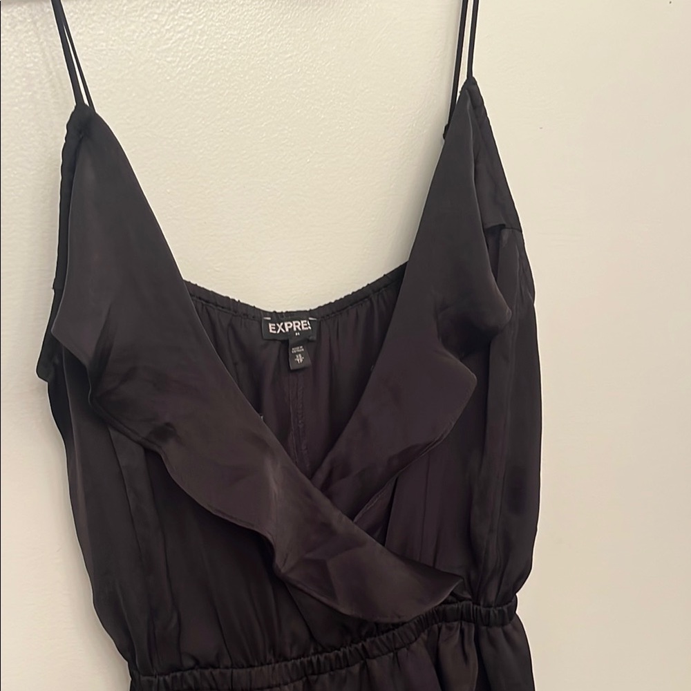 Express Black Ruffle mini Dress - Picture 4 of 6